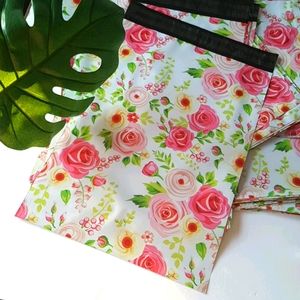 25 pcs Floral Design Poly Mailers 11x15.25" inches